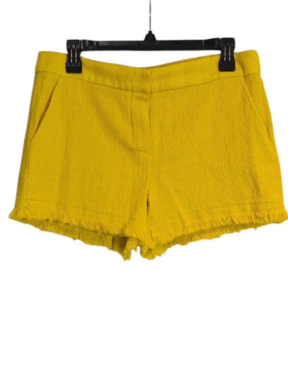 TRINA TURK Tweed Shorts in Bright Mustard Size 6